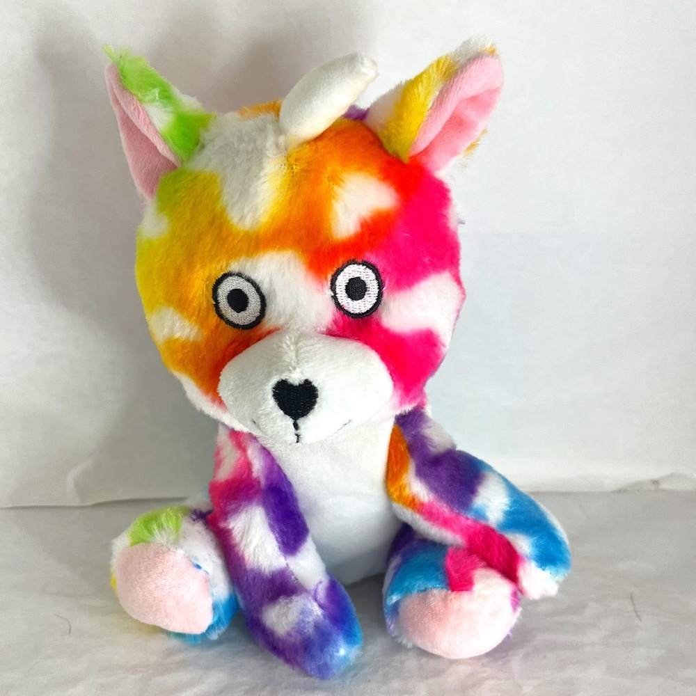 Toy Factory Rainbow Wolf/Fox/ Dog/ Unicorn Stuffed Animal Plush